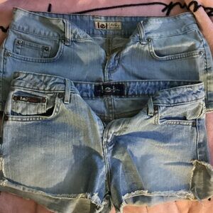 Lot of (2) LEI Light Blue Jean Shorts